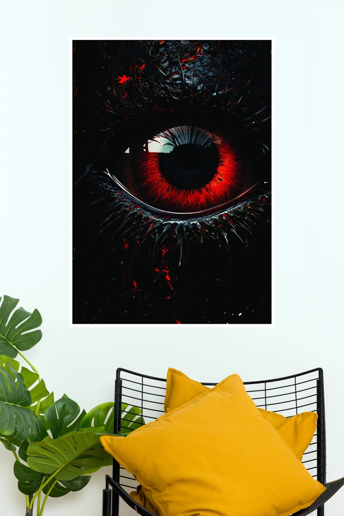 Crimson Abyss Eye Dark Gothic Wall Art Poster ( Eye poster)