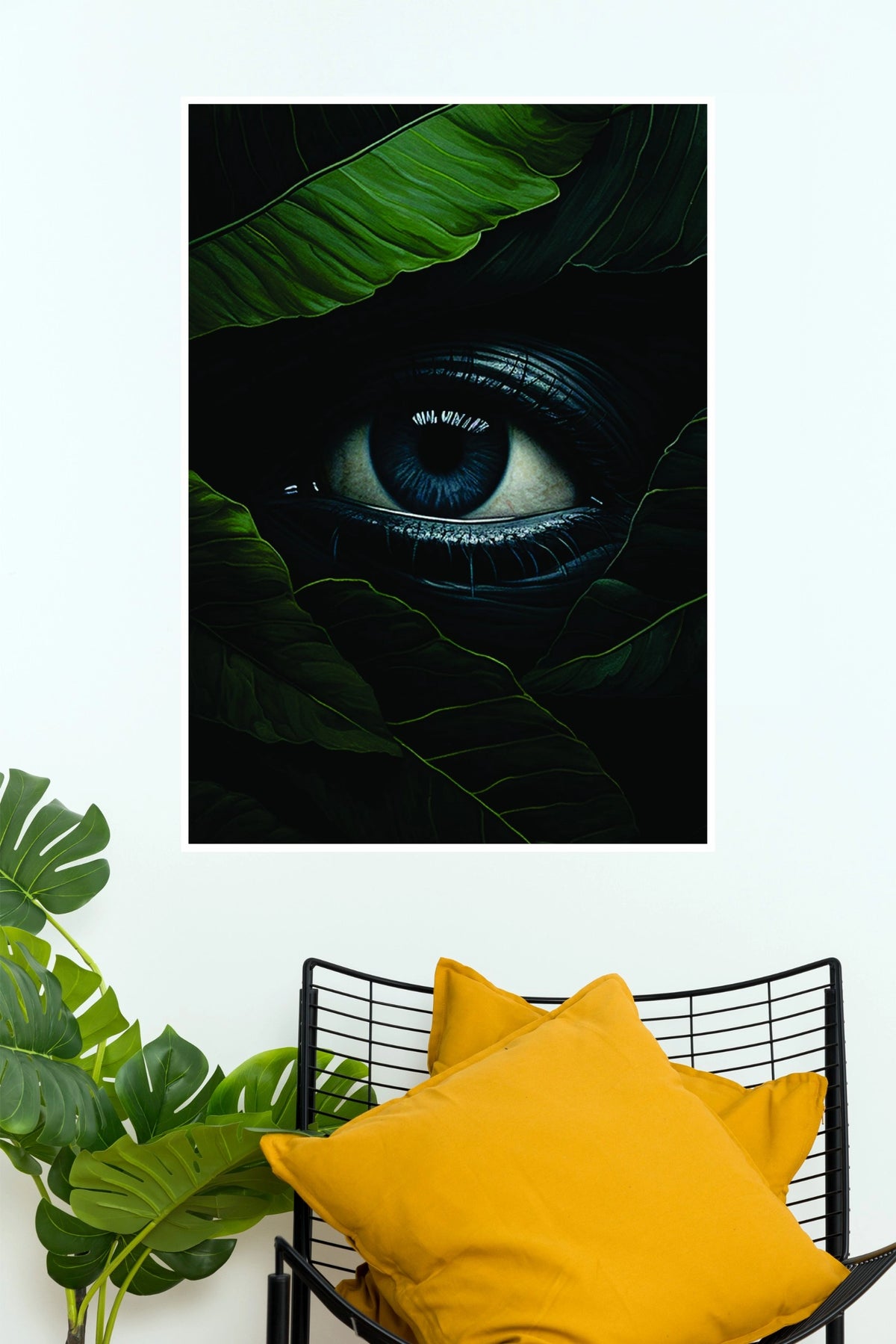 Hidden Gaze Botanical Eye Wall Art Poster ( Eye poster)