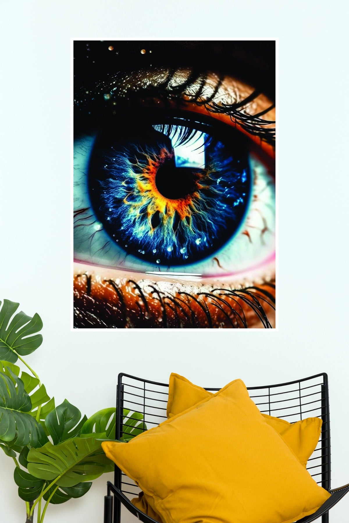Mystical Blue Eye Wall Poster | Abstract Eye Canvas Art Print for Home & Office Decor ( Eye poster)