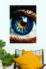 Mystical Blue Eye Wall Poster | Abstract Eye Canvas Art Print for Home & Office Decor ( Eye poster)