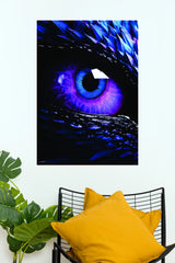 Electric Blue Dragon Eye Wall Poster | Fantasy Dragon Eye Canvas Art Print  ( Eye poster)