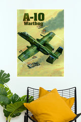 A-10 Warthog Vintage Military Aviation Wall Poster  ( Fighter Plane poster) (Copy)