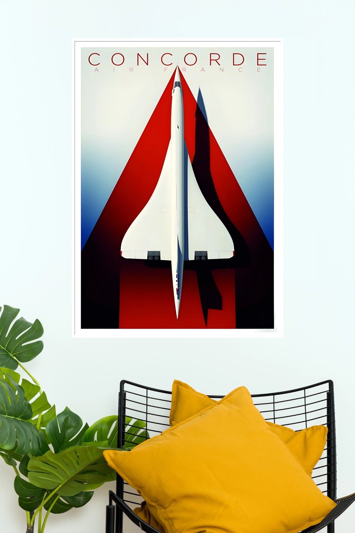 Concorde Air France Retro Supersonic Aircraft Wall Poster ( Fighter Plane poster)