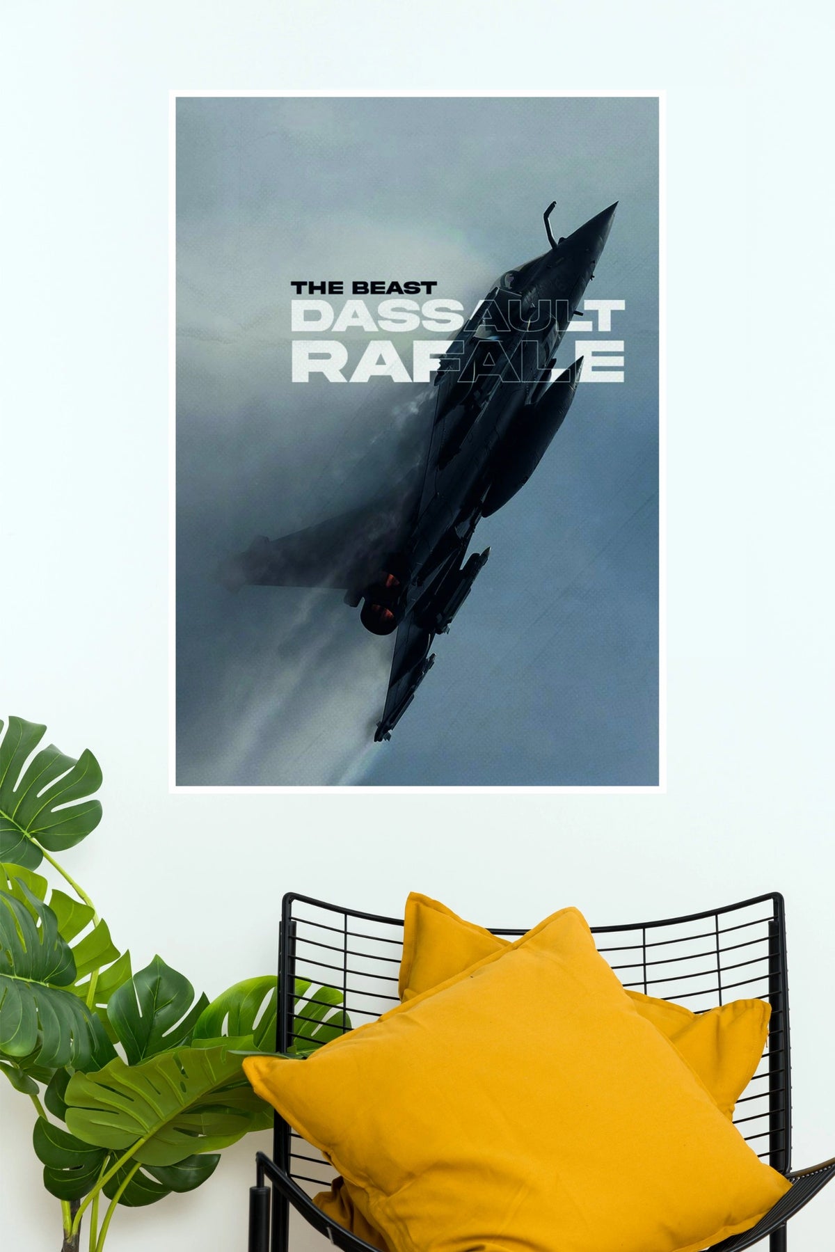 Dassault Rafale “The Beast” Fighter Jet Wall Poster  ( Fighter Plane poster)