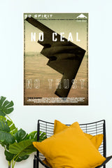 B-2 Spirit “No Deal, No Trust” Stealth Bomber Wall Poster ( Fighter Plane poster)
