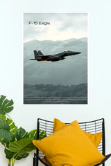 F-15 Eagle Air Superiority Fighter Jet Wall Poster (Fighter Plane poster)