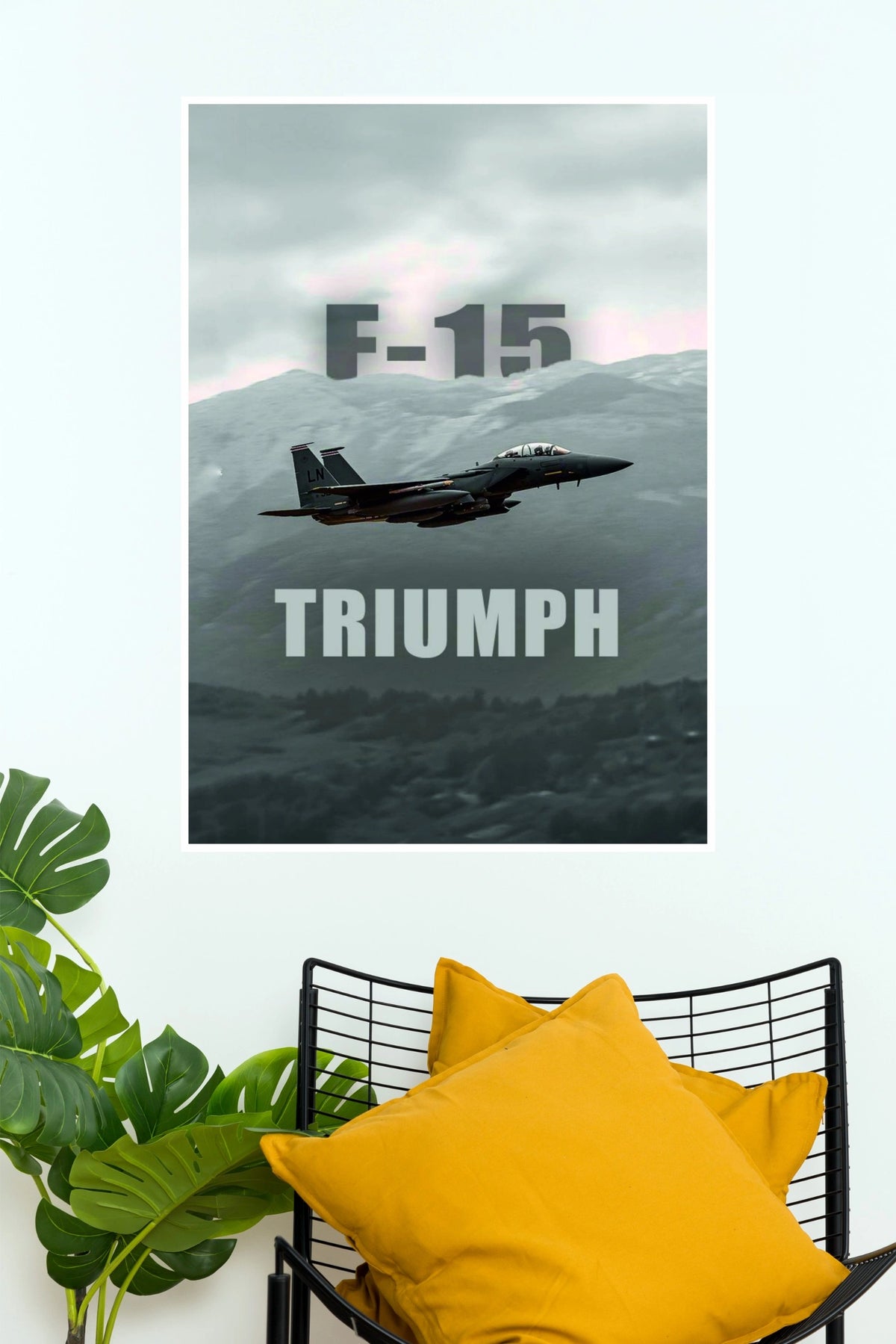 F-15 Triumph Fighter Jet Aviation Wall Poster  (Fighter Plane poster)