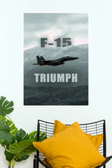 F-15 Triumph Fighter Jet Aviation Wall Poster  (Fighter Plane poster)