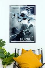 F-18 Hornet Black Panther Fighter Jet Wall Poster  (Fighter Plane poster)