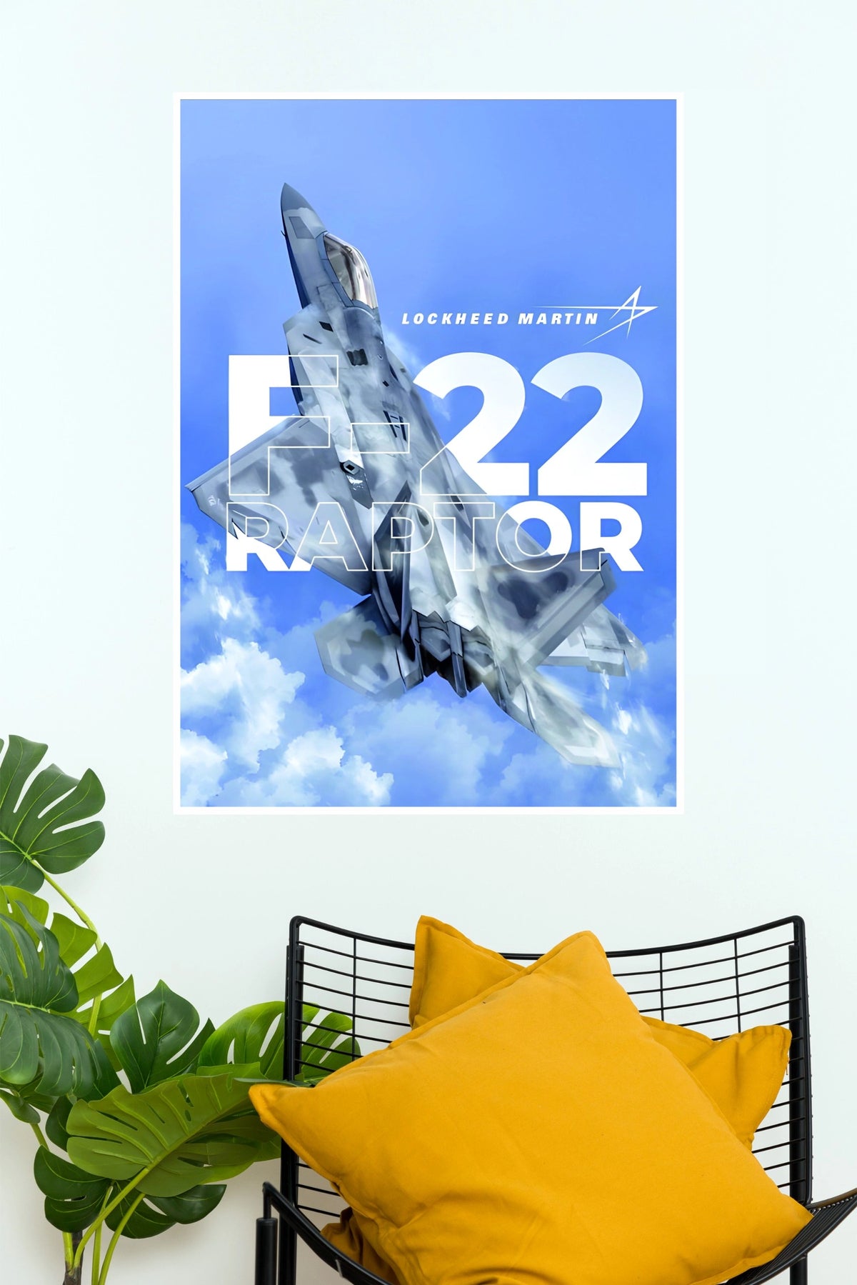 F-22 Raptor Sky Climb Stealth Fighter Jet Wall Poster (Fighter Plane poster)