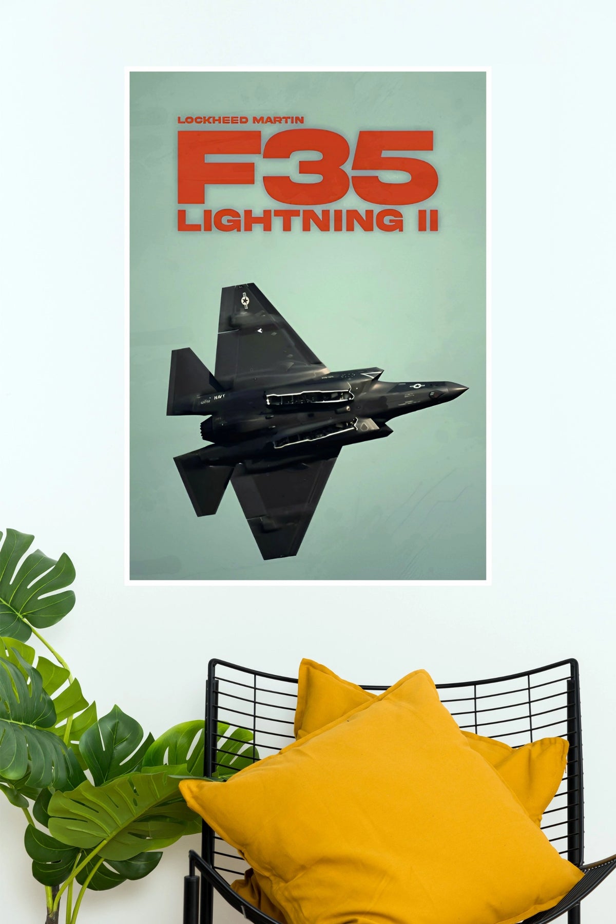 F-35 Lightning II Stealth Fighter Jet Wall Poster (Fighter Plane poster)
