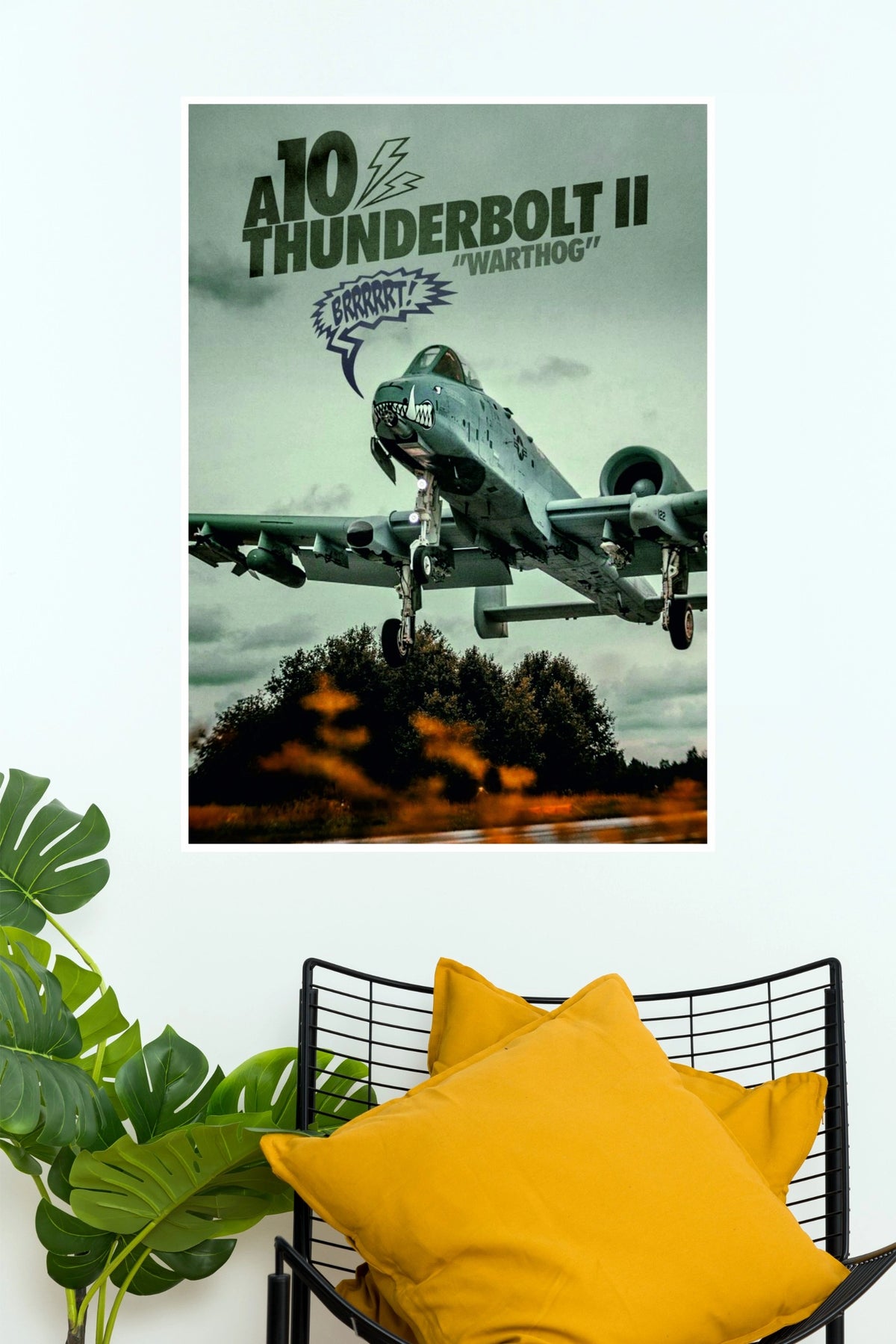 A-10 Thunderbolt II Warthog Takeoff Aviation Wall Poster  (Fighter Plane poster)