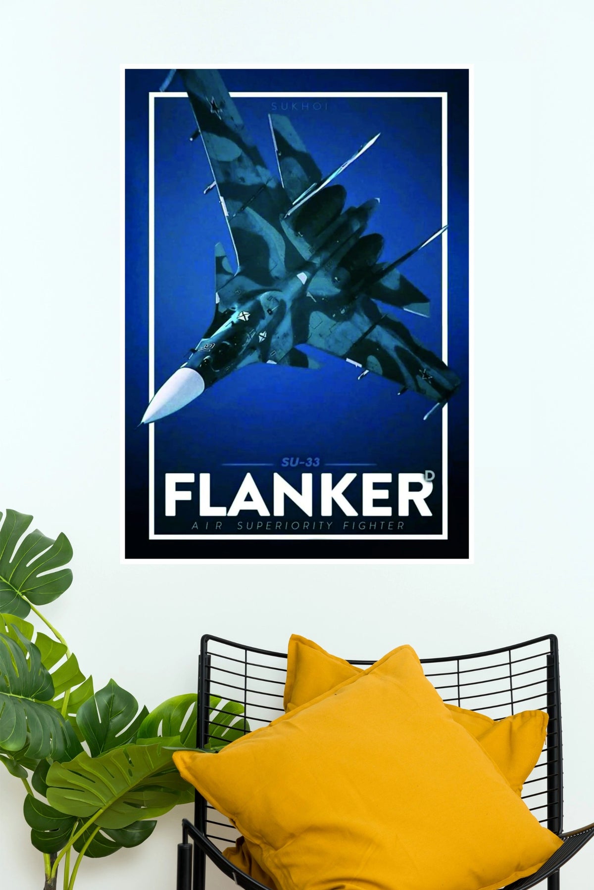 Su-33 Flanker-D Air Superiority Fighter Jet Wall Poster (Fighter Plane poster)