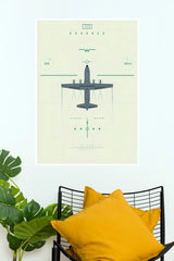 F-35 Lightning II Green Storm Stealth Fighter Jet Wall Poster (Fighter Plane poster) (Copy)