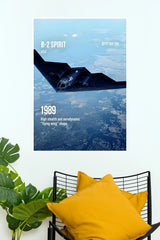B-2 Spirit 1989 Stealth Bomber Aviation Wall Poster (Fighter Plane poster)