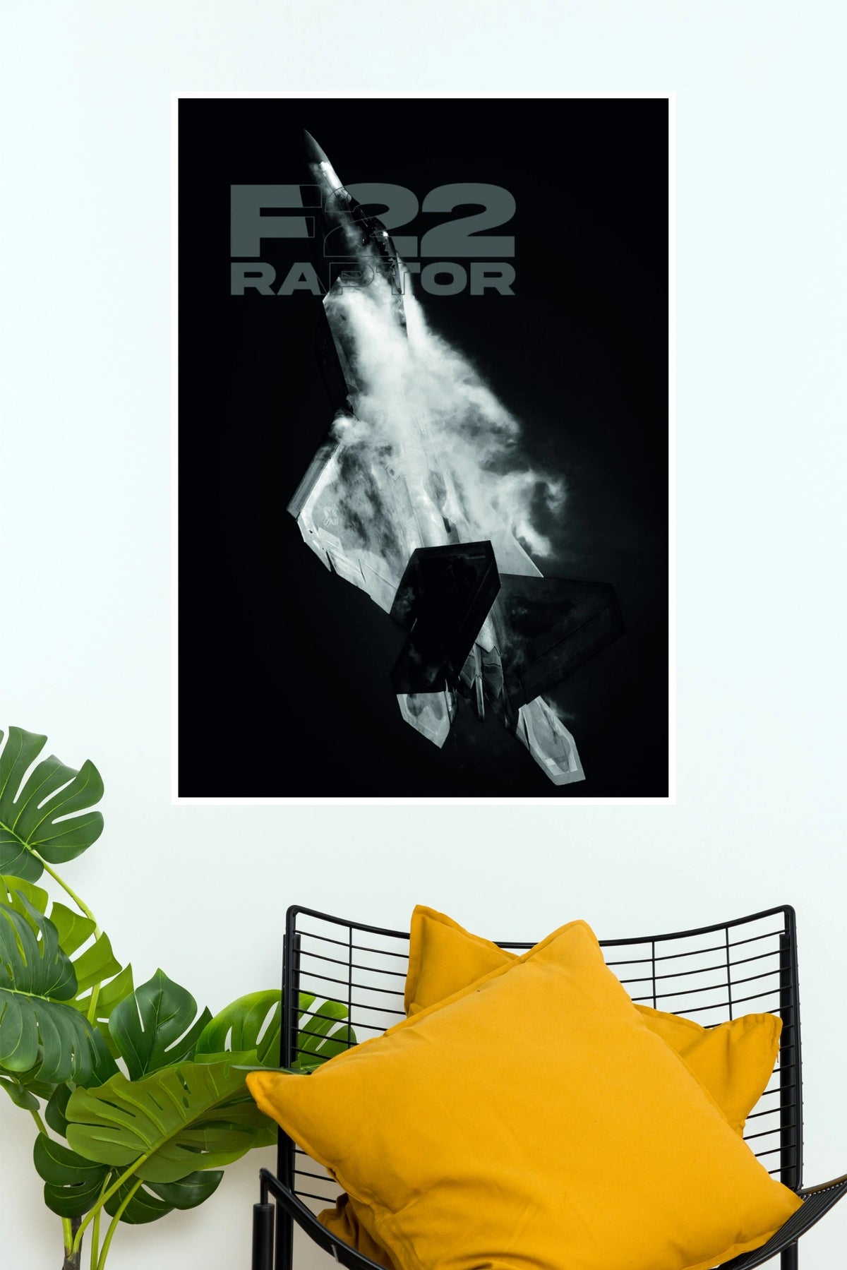 F-22 Raptor Vapor Rise Stealth Fighter Jet Wall Poster (Fighter Plane poster)