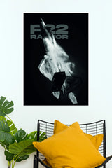 F-22 Raptor Vapor Rise Stealth Fighter Jet Wall Poster (Fighter Plane poster)