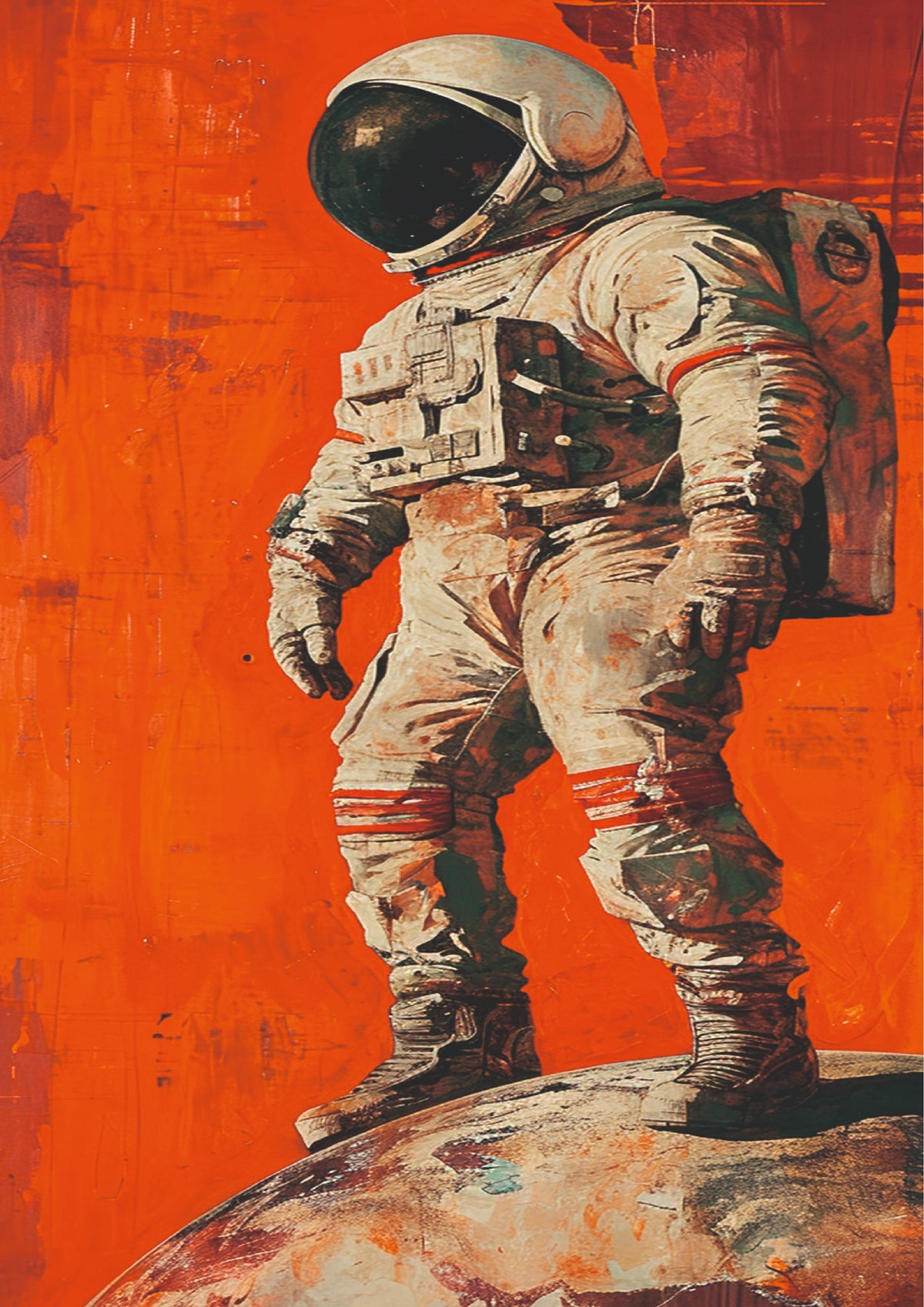 Beyond Our World Astronaut Explorer Wall Poster  (Astronauts sky walker poster)