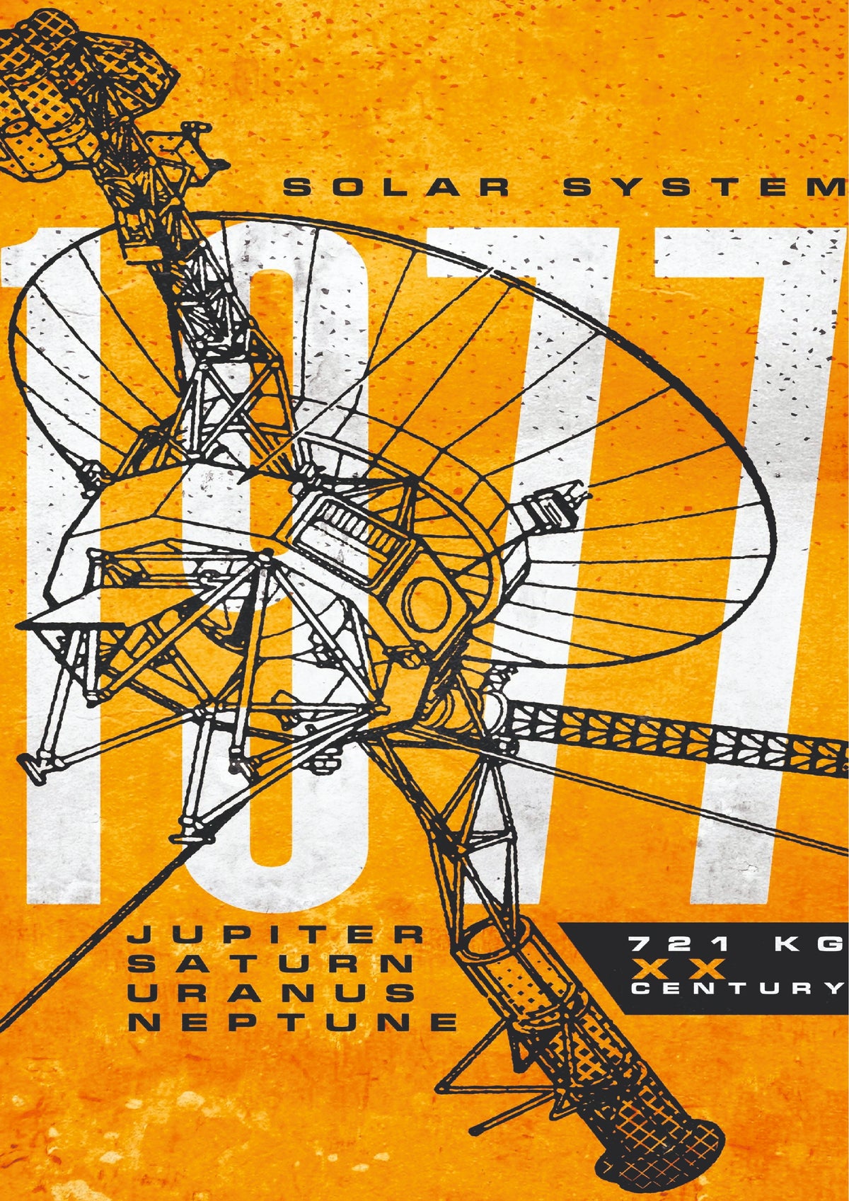 Solar System 1977 Deep Space Probe Wall Poster  (Astronauts sky walker poster)