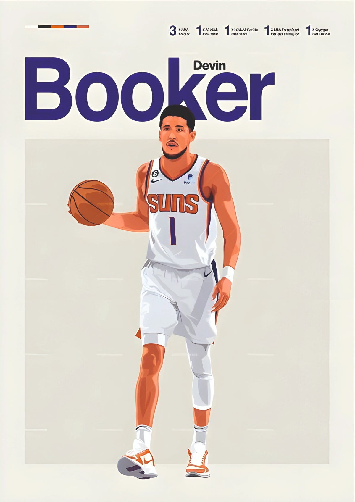 Phoenix Number 1 Basketball Star Wall Poster  (Basket ball poster)