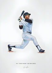 New York Number 44 Baseball Legend Wall Poster (baseball poster)