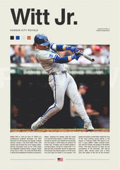 Kansas City Baseball Power Hitter Wall Poster  (baseball poster)