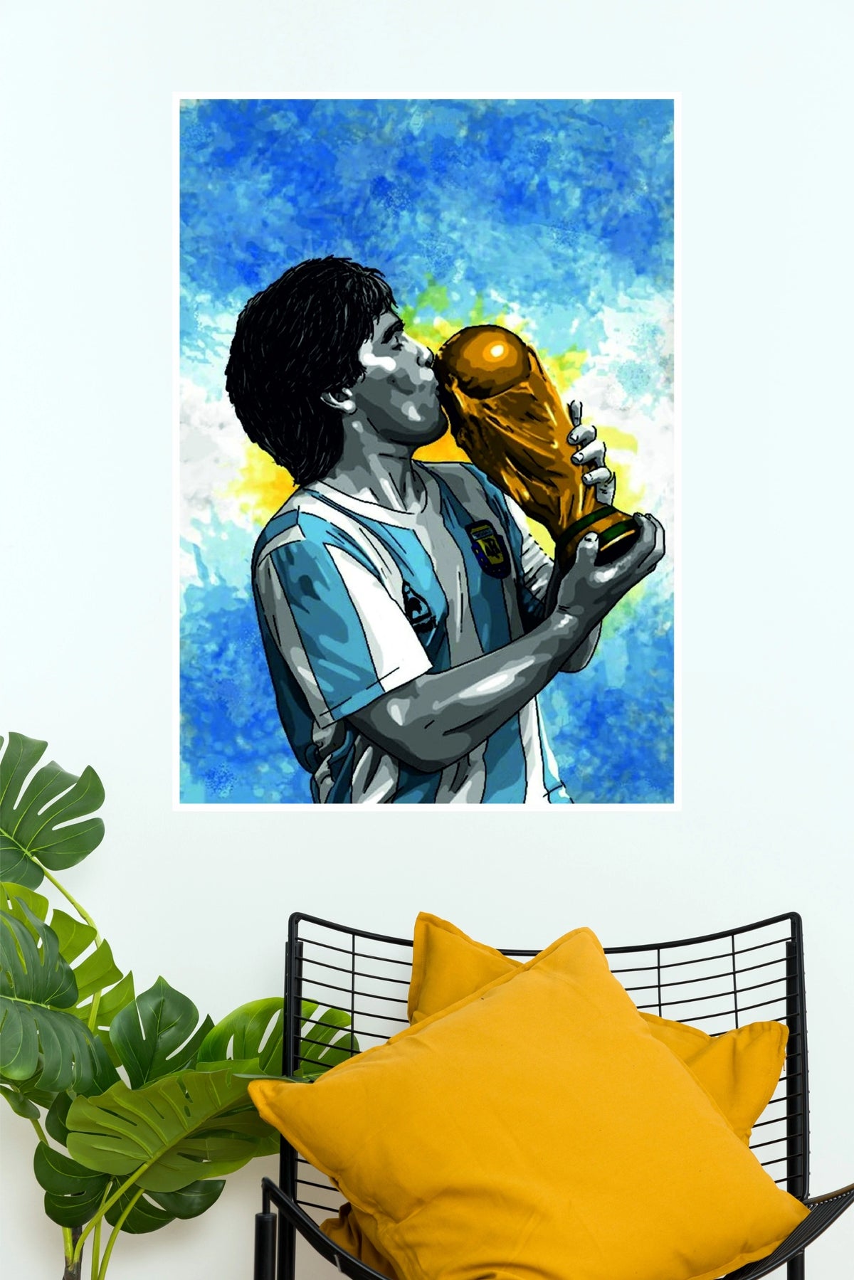 Argentina Football Legend Victory Run Wall Poster (baseball poster)