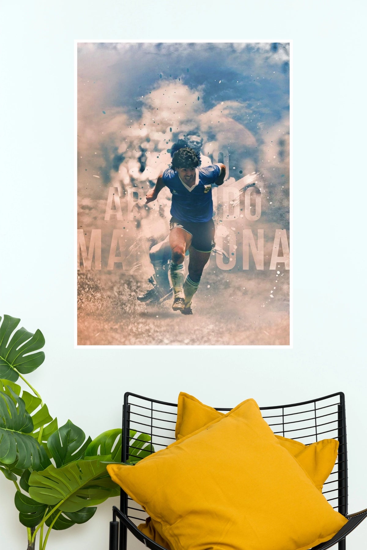 Argentina Football Legend Victory Run Wall Poster (baseball poster)
