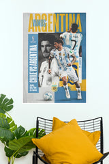 Argentina Number 7 Football Midfielder Collage Wall Poster (baseball poster)