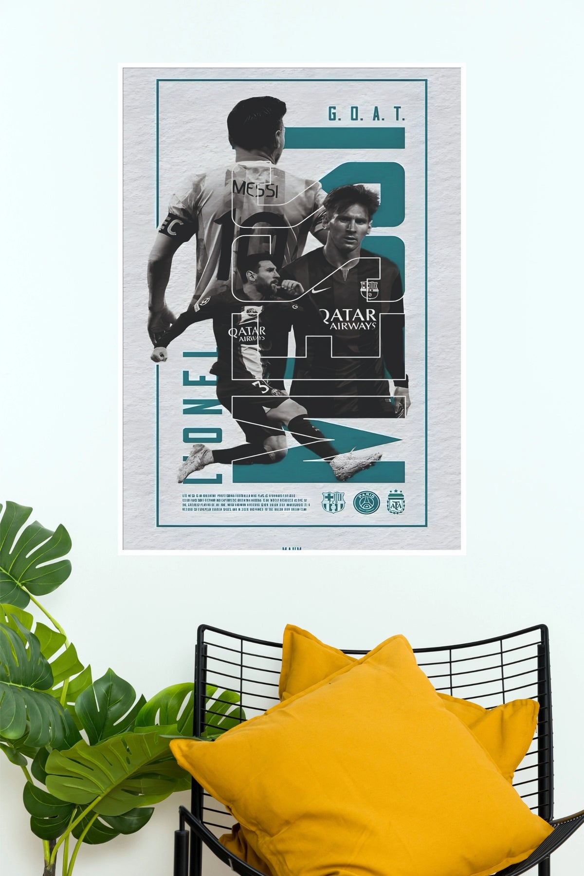 Football Number 10 Greatest of All Time Collage Wall Poster  (baseball poster)