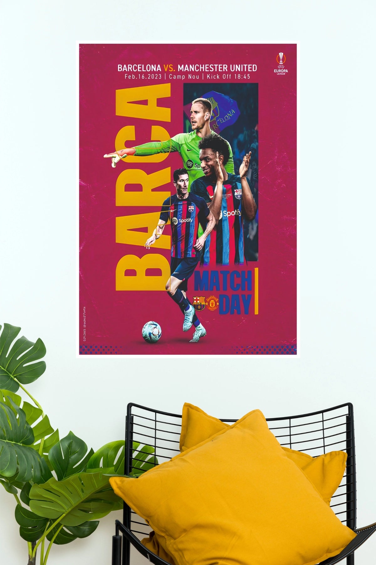 Barcelona Match Day Football Collage Wall Poster (baseball poster)