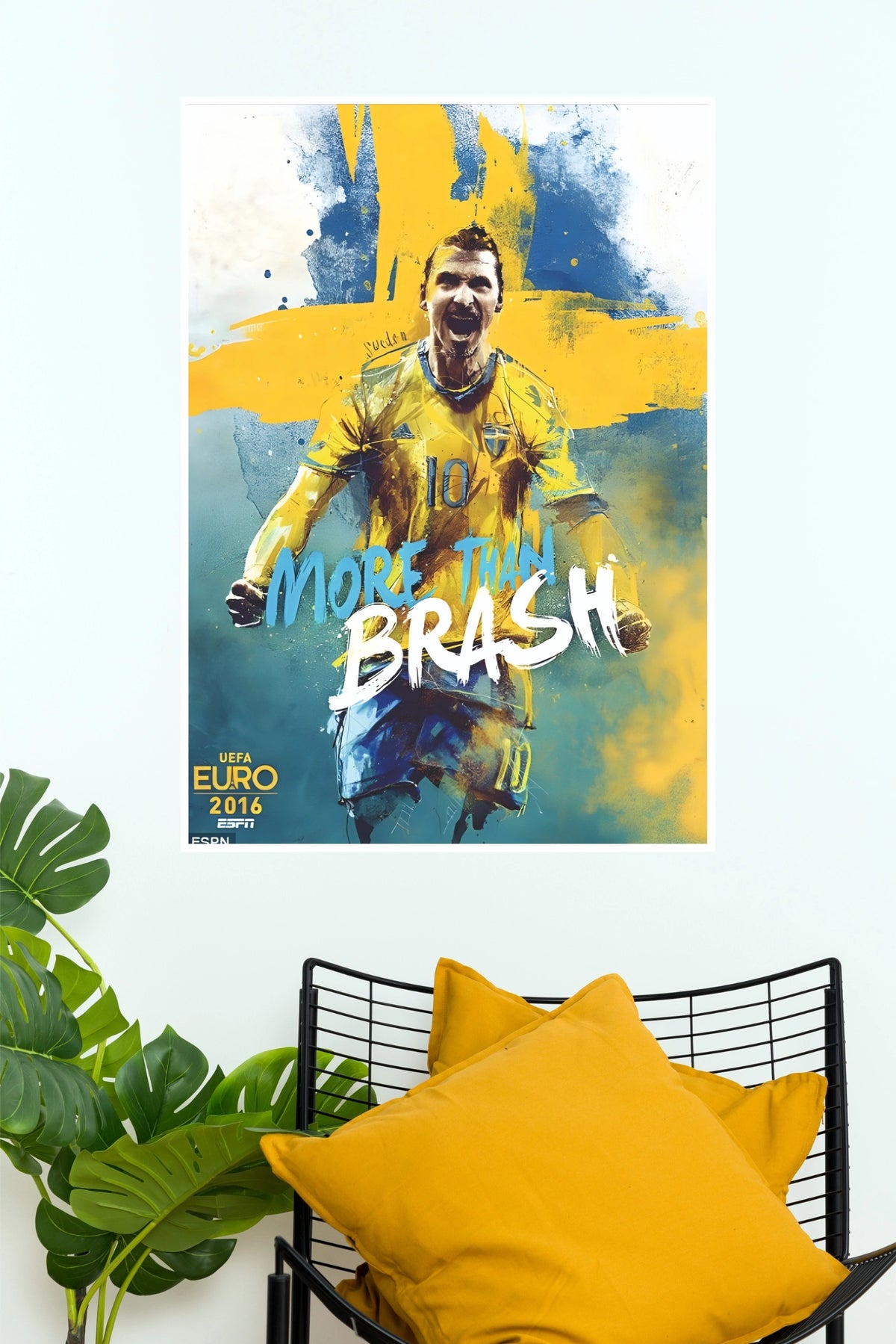 Sweden Number 10 Football Warrior Wall Poster (baseball poster)