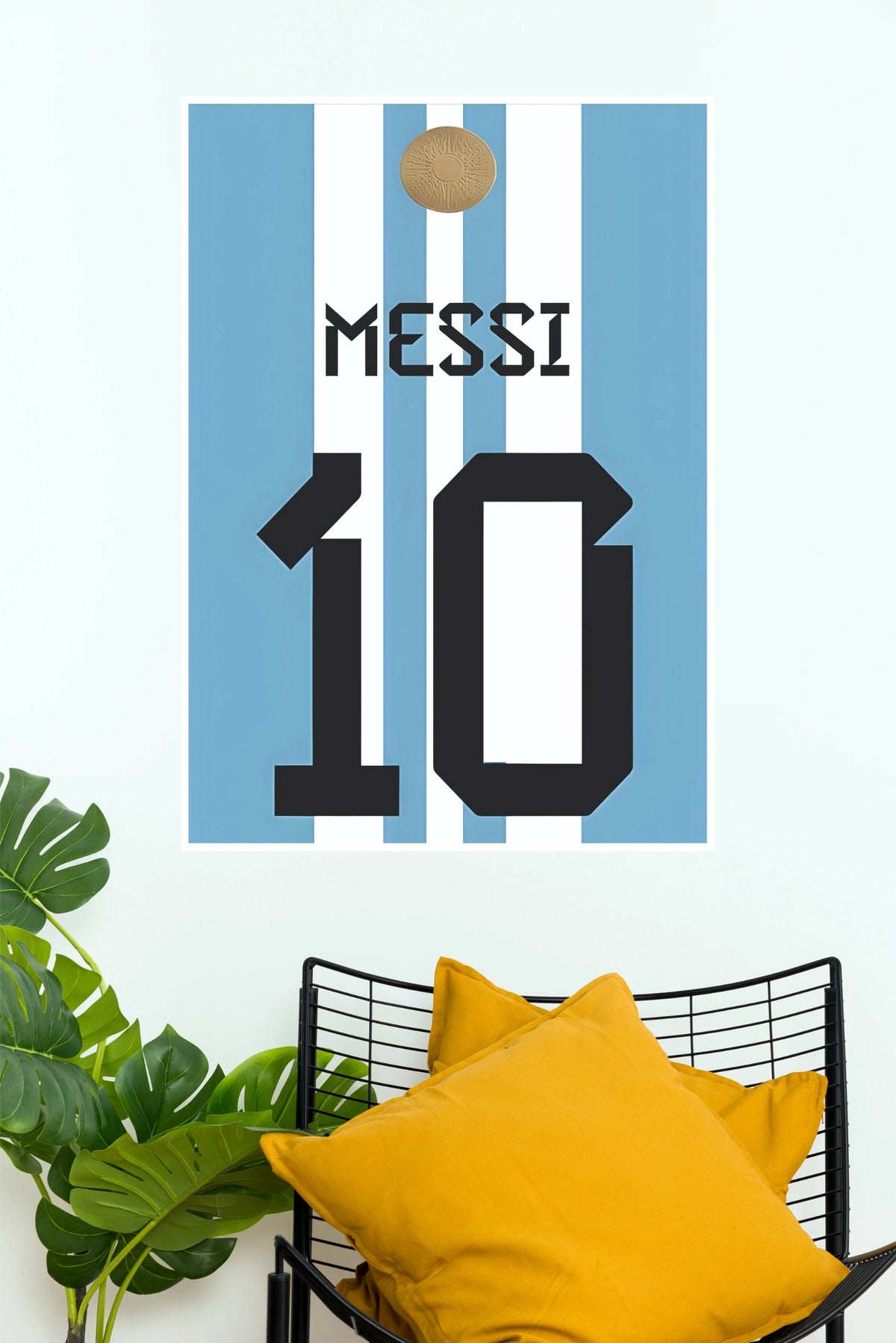 Argentina Number 10 World Champion Football Jersey Wall Poster (baseball poster)