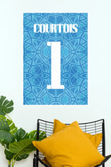 Courtois Number 1 Goalkeeper Jersey Wall Poster  ( baseball poster)