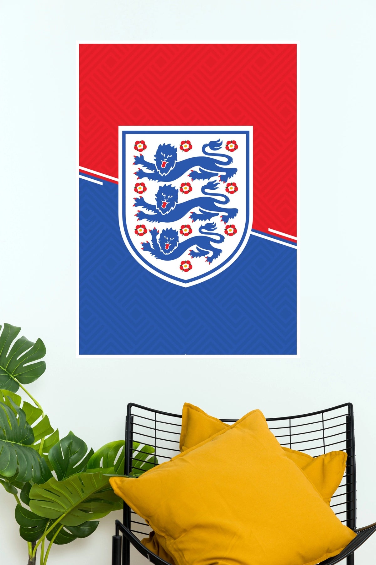 England Three Lions Football Crest Wall Poster ( baseball poster)