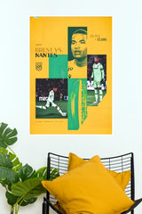 Yellow & Green Match Day Football Collage Wall Poster (Football poster)
