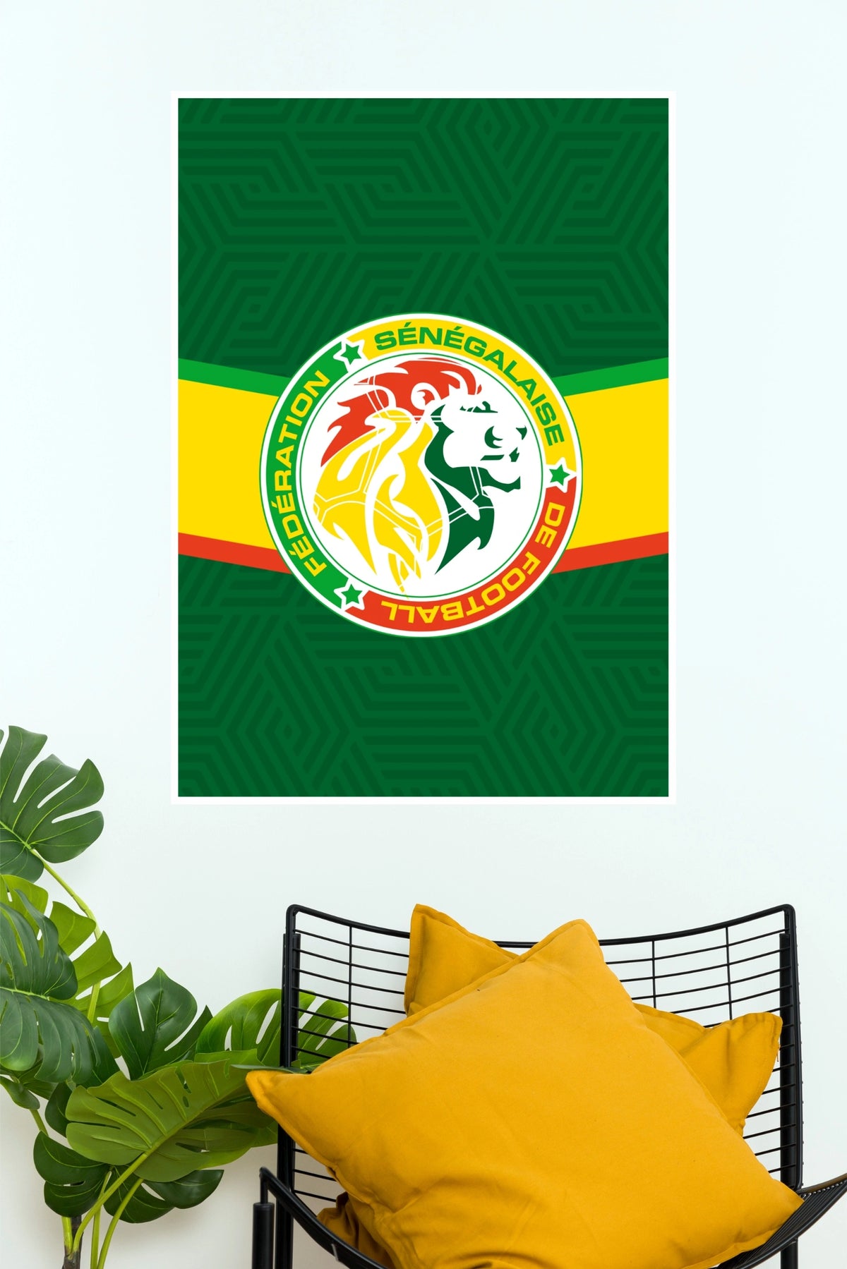 Senegal Football Federation Green Logo Wall Poster  (Football poster)