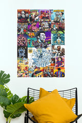 Football Immortals Legends & Champions Collage Wall Poster (Football poster)