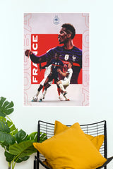 France Number 6 Midfield Star Football Collage Wall Poster (Football poster)