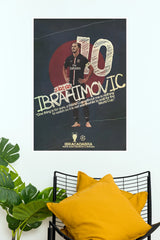 Zlatan Ibrahimović Number 10 Football Legend Quote Wall Poster  (Football poster)