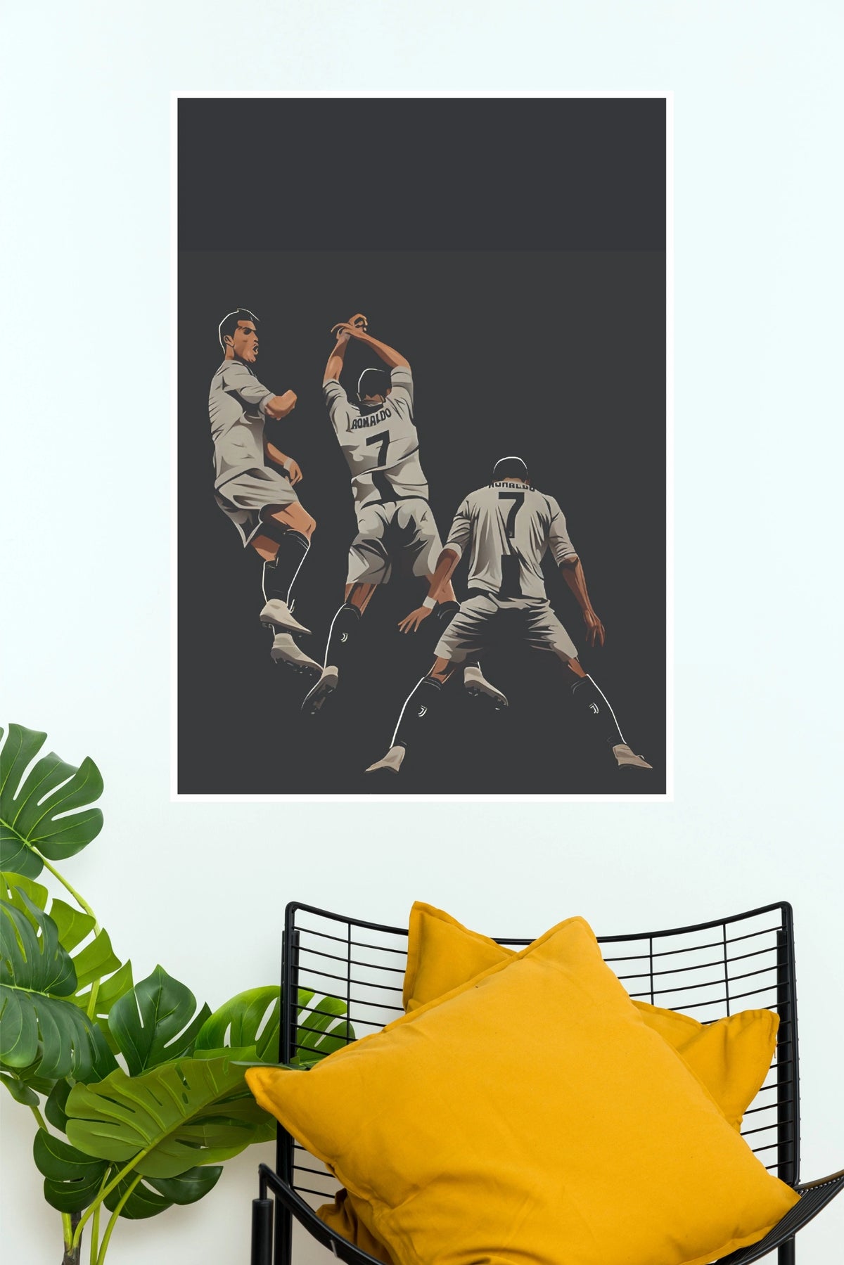 Number 7 Triple Celebration Football Wall Poster (Football poster)