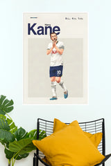 Harry Kane Number 10 Football Captain Minimalist Wall Poster  (Football poster)