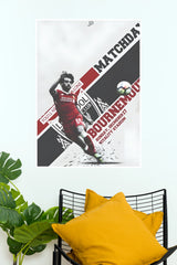 Number 11 Red Football Matchday Action Wall Poster  (Football poster)