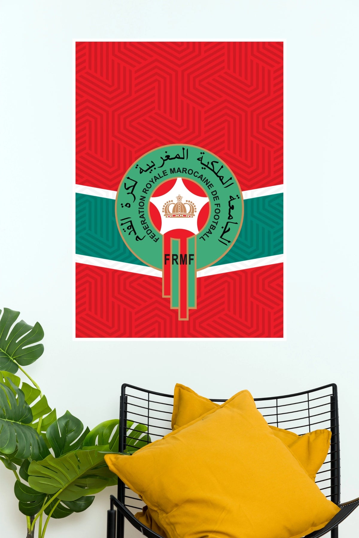 Morocco National Football Team Emblem Wall Poster (Football poster)