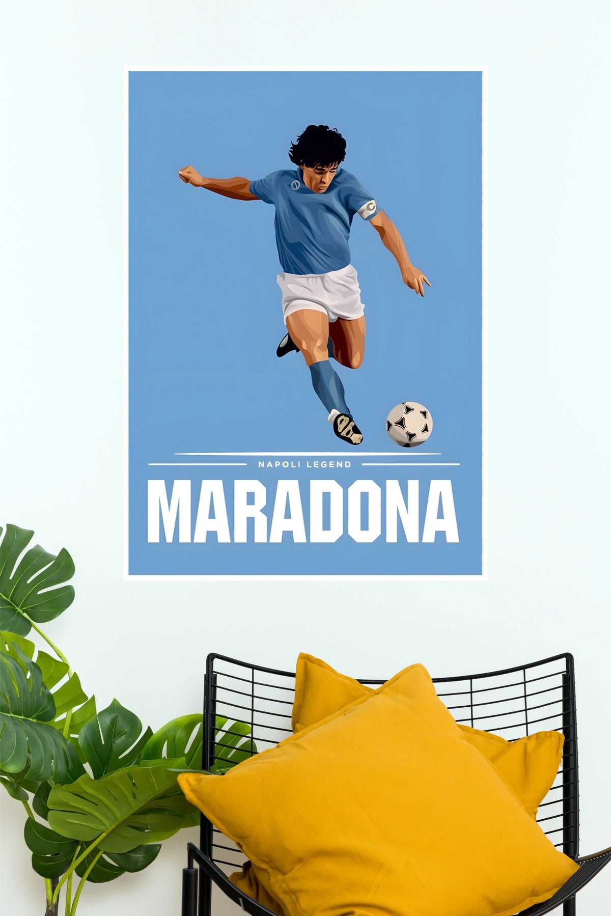 Maradona Napoli Legend Football Action Wall Poster (Football poster)