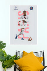 Paris Number 10 Football Star Action Wall Poster (Football poster)
