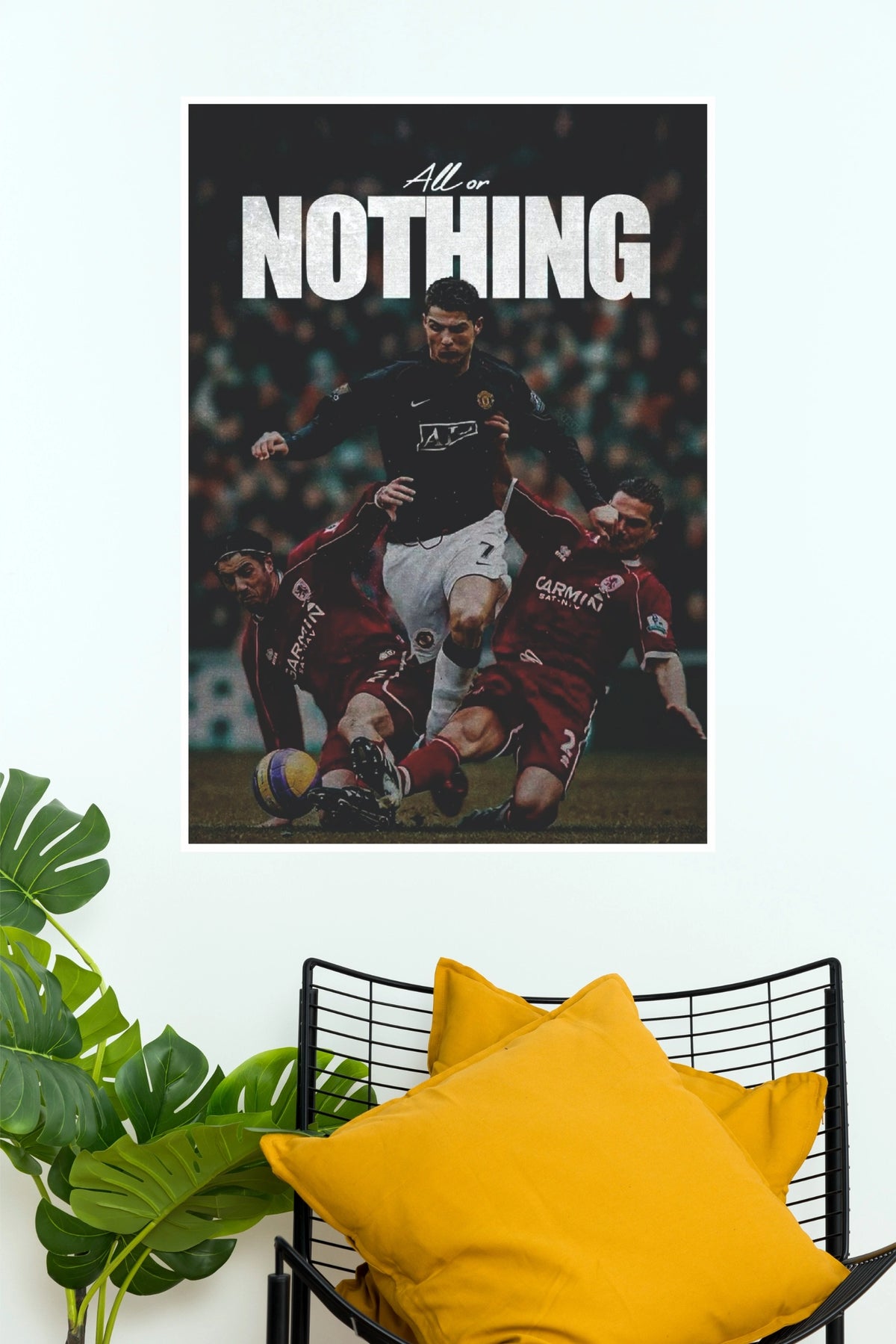 Number 7 All or Nothing Football Action Wall Poster  (Football poster)