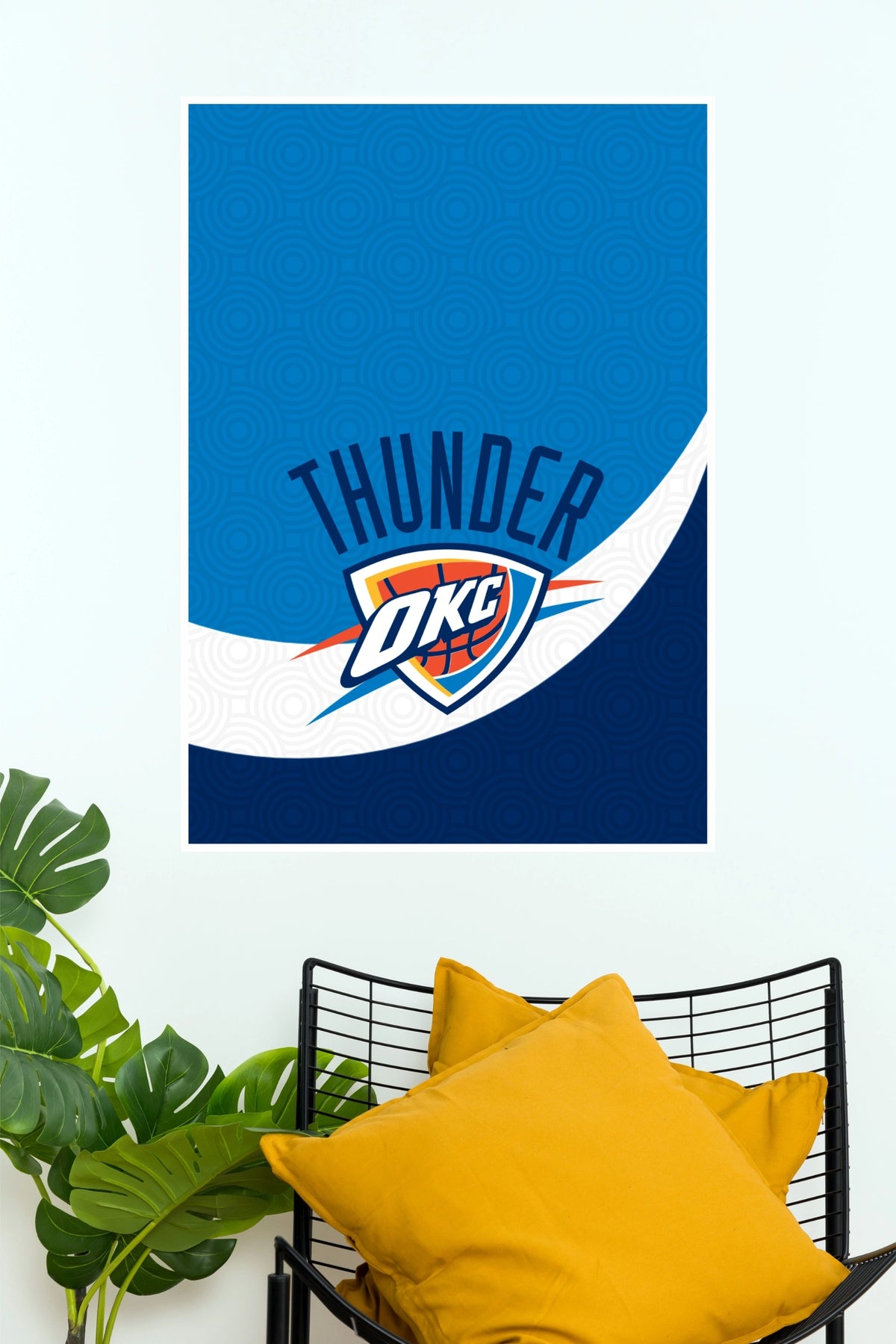 Oklahoma City Thunder Basketball Logo Wall Poster (Football poster)