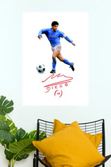 Napoli Number 10 Football Legend Signature Wall Poster  (Football poster)