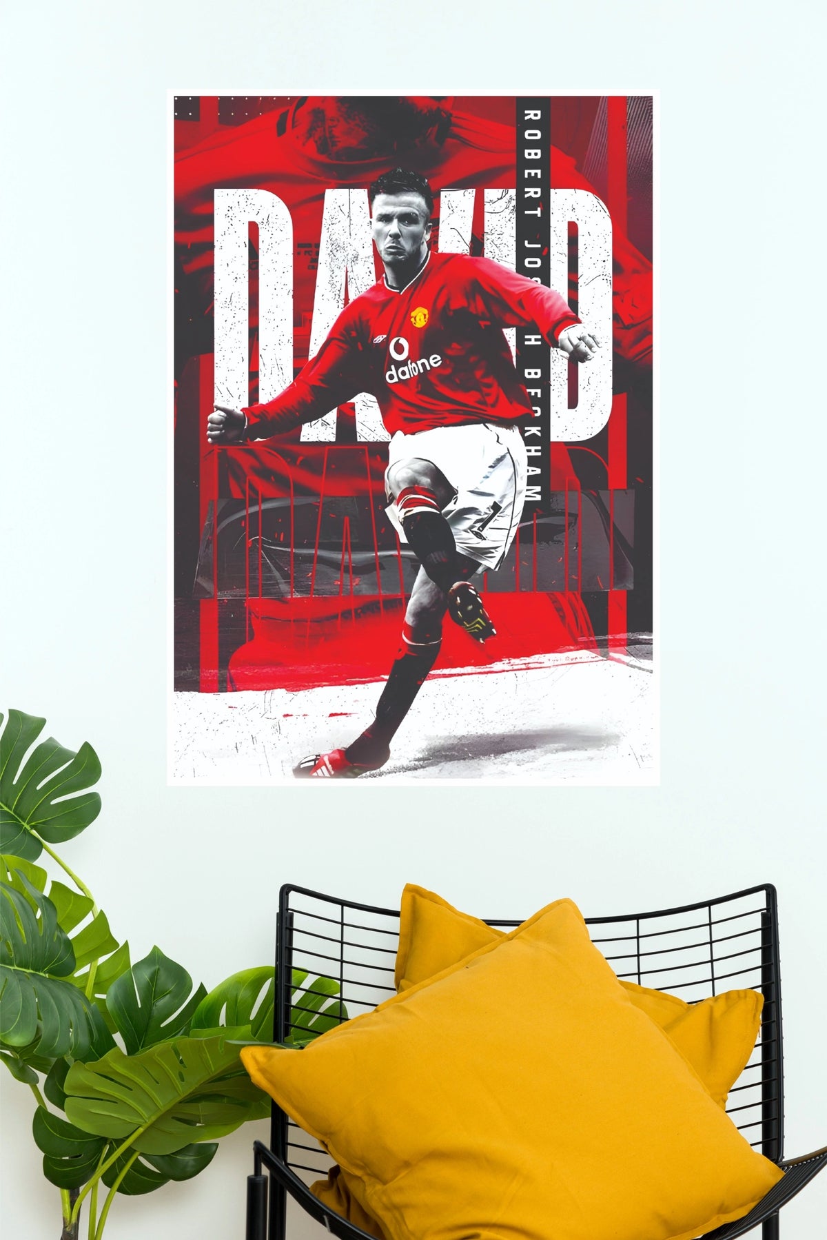 Red Number 7 Football Legend Action Wall Poster (Football poster)